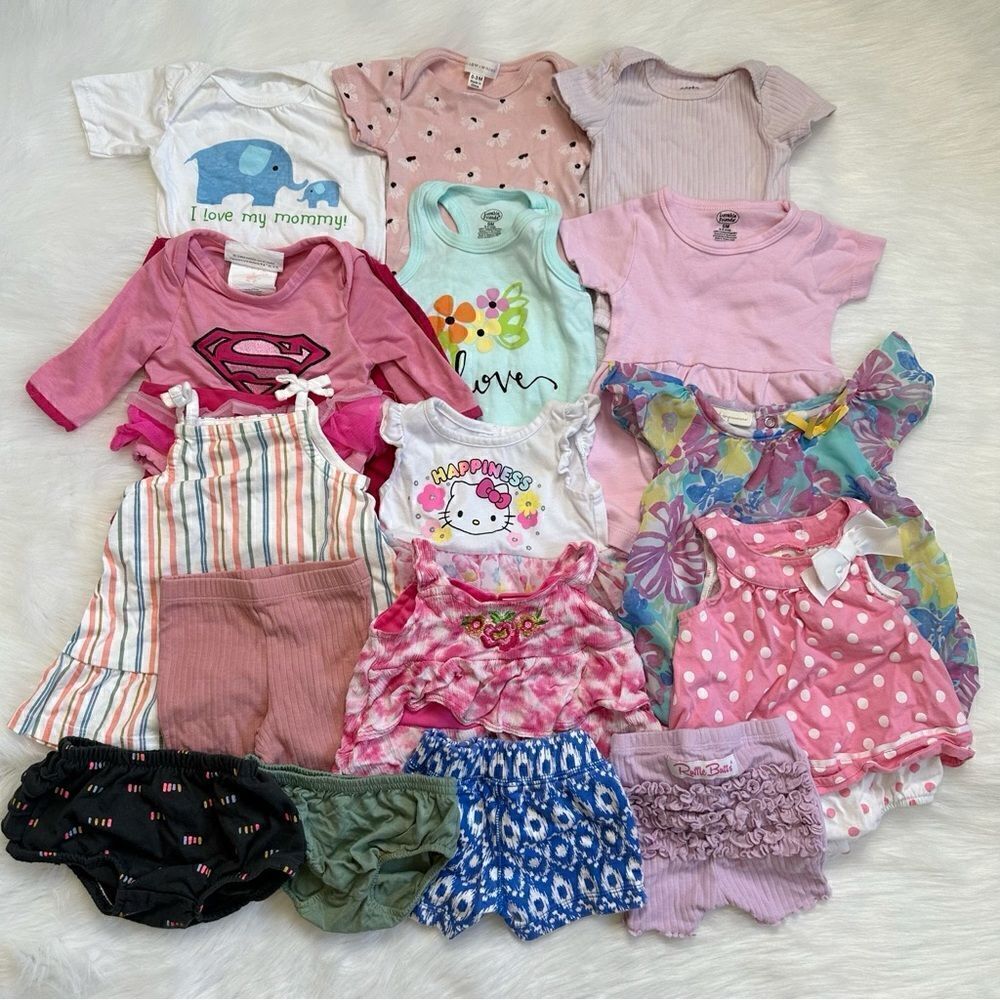 0-3 Months Baby Girl Summer Clothes LOT